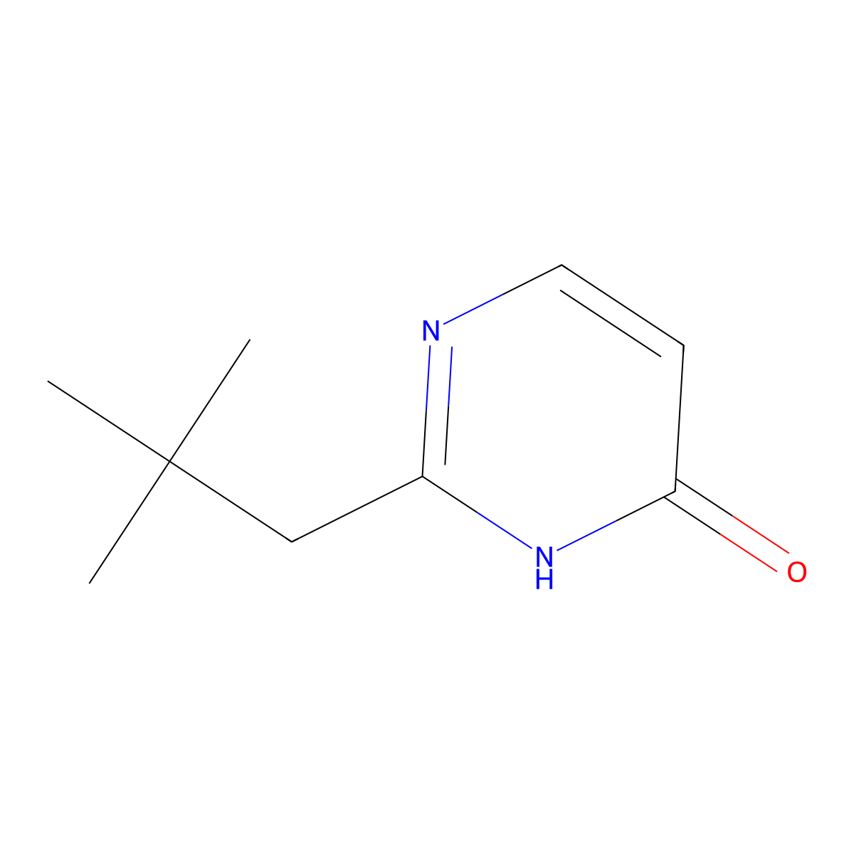 2-(2,2-Dimethylpropyl)pyrimidin-4-ol molecular structure, CAS 1343571-05-0