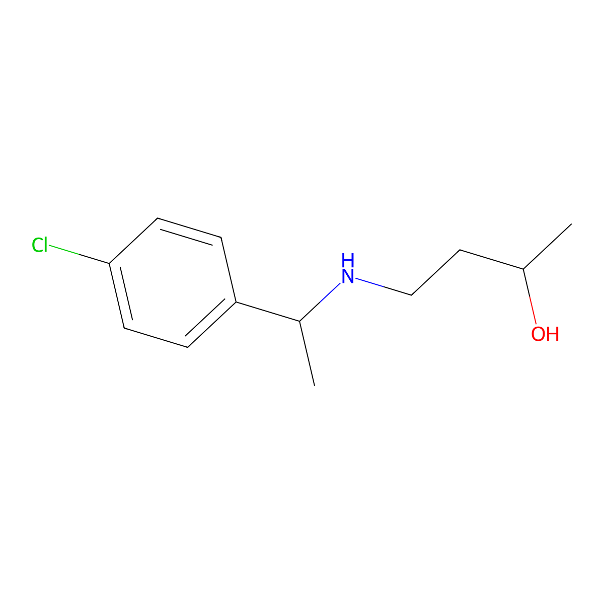 4-{[1-(4-Chlorophenyl)ethyl]amino}butan-2-ol molecular structure, CAS 1343571-50-5