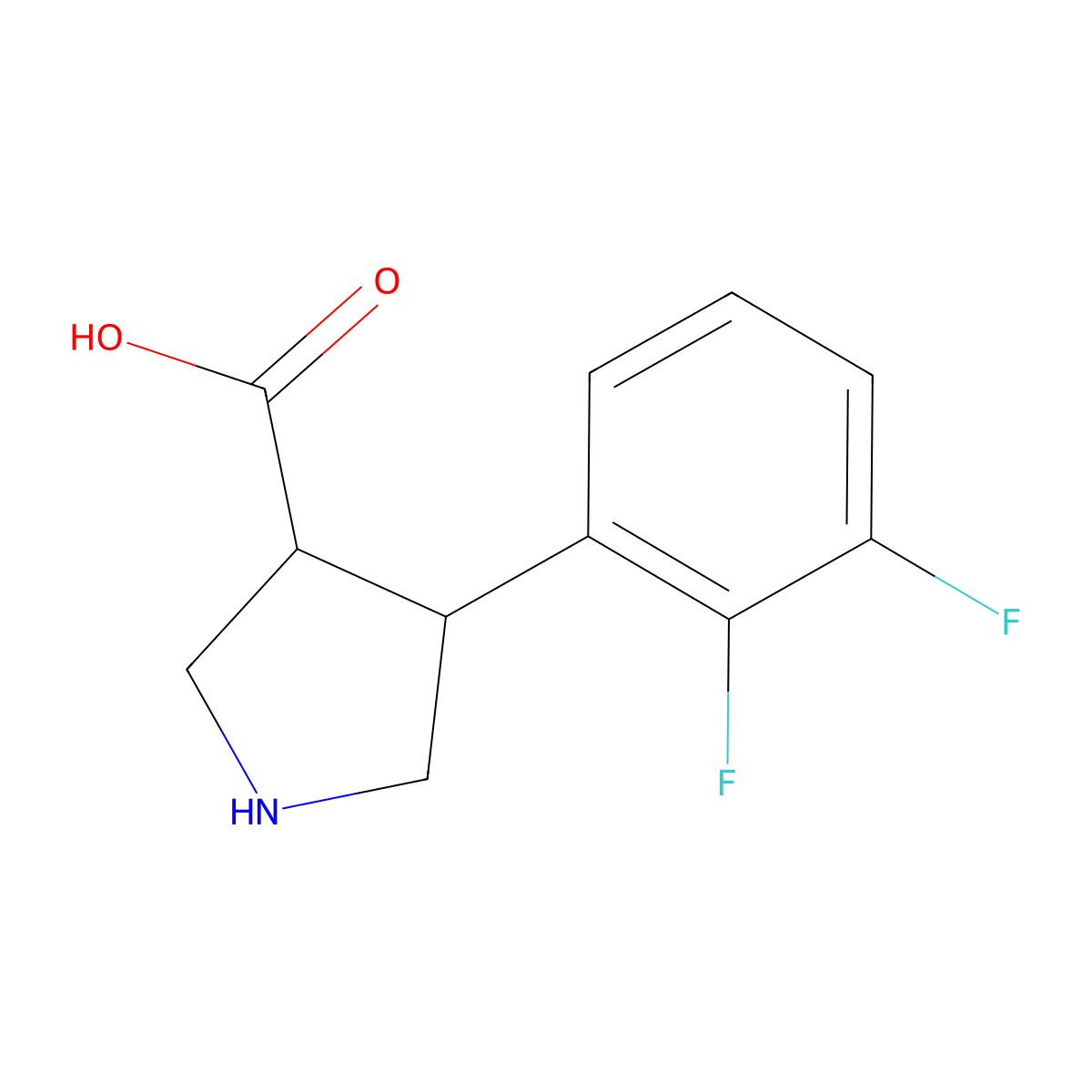 4-(2,3-Difluorophenyl)pyrrolidine-3-carboxylic acid molecular structure, CAS 1343575-62-1