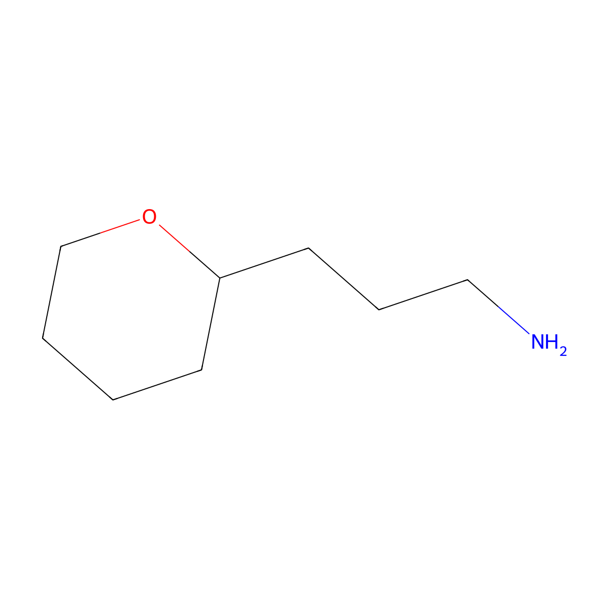 3-(Oxan-2-yl)propan-1-amine molecular structure, CAS 1343576-46-4