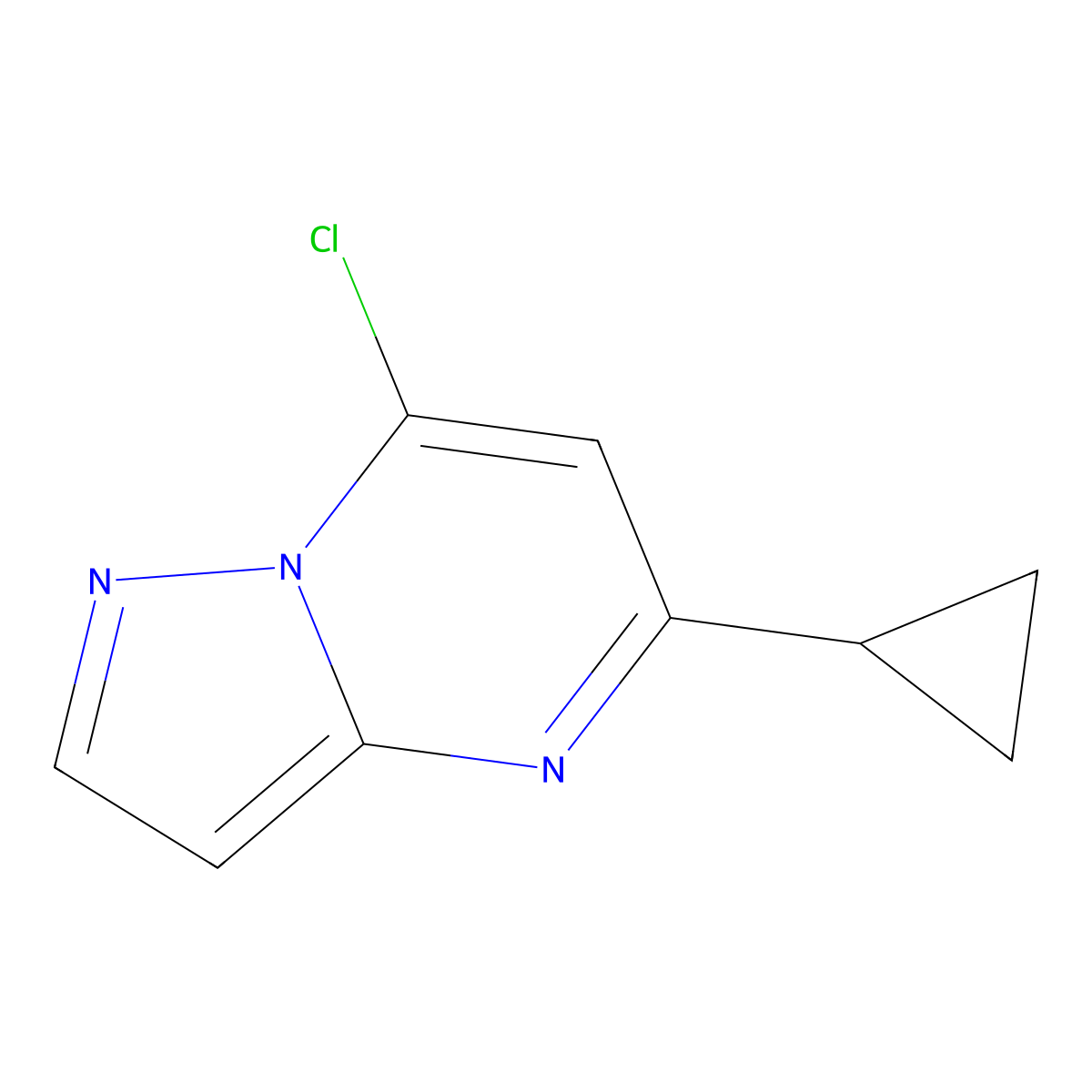 7-Chloro-5-cyclopropylpyrazolo[1,5-a]pyrimidine molecular structure, CAS 1343579-59-8