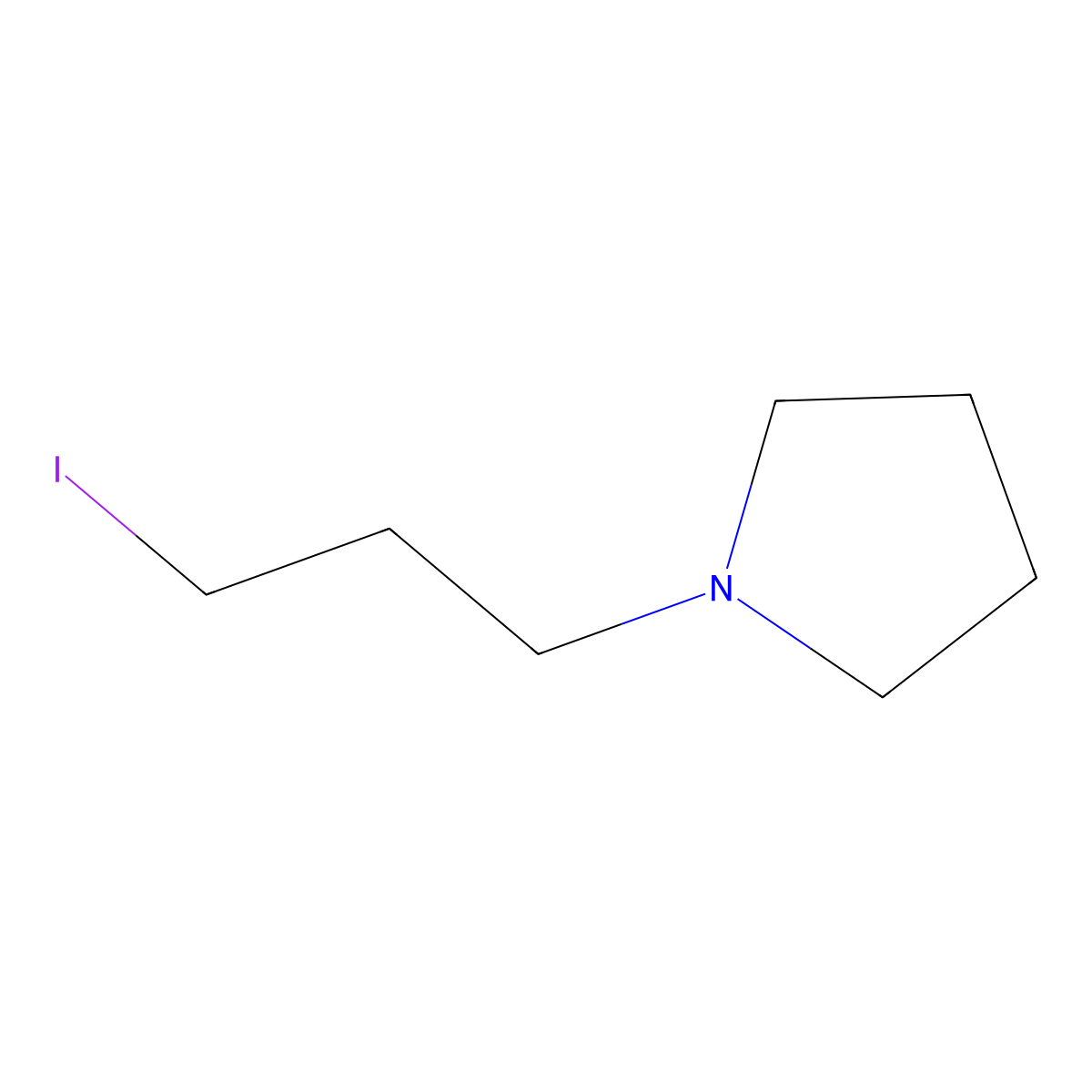 1-(3-Iodopropyl)pyrrolidine molecular structure, CAS 1343580-16-4