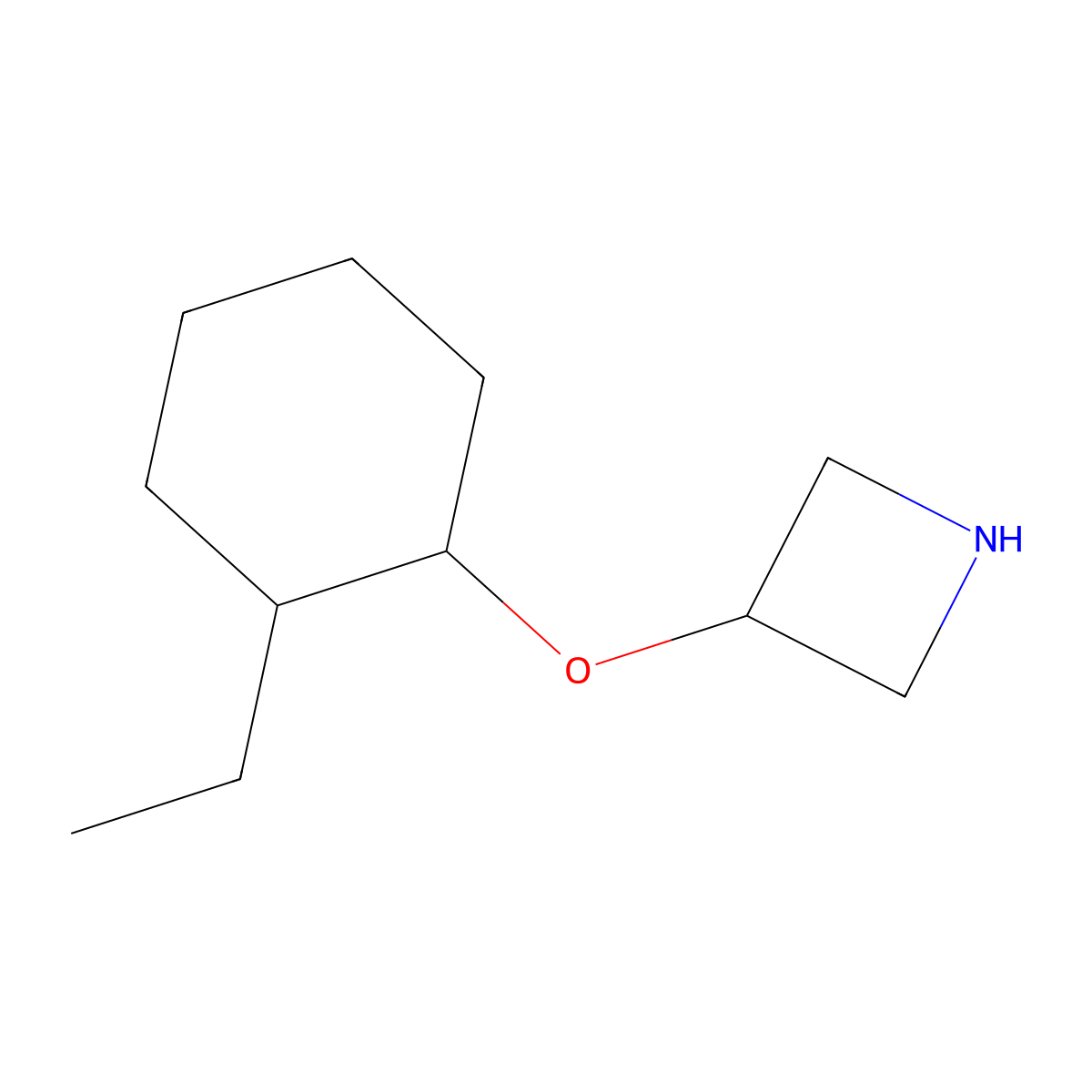 3-[(2-Ethylcyclohexyl)oxy]azetidine molecular structure, CAS 1343580-33-5