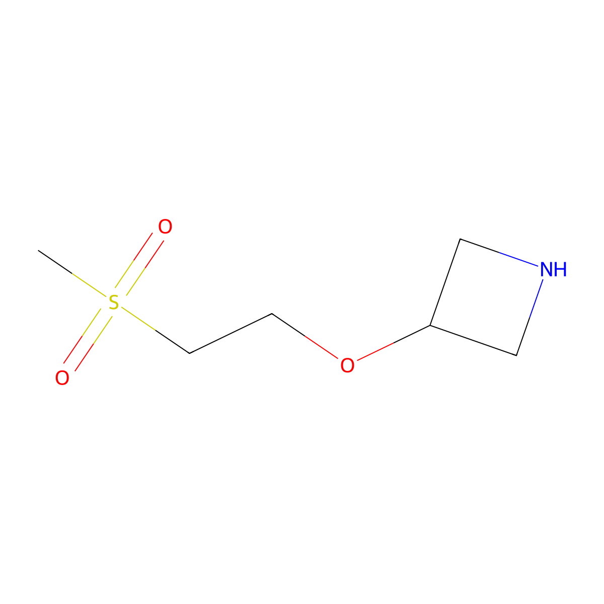 3-(2-(Methylsulfonyl)ethoxy)azetidine molecular structure, CAS 1343580-76-6