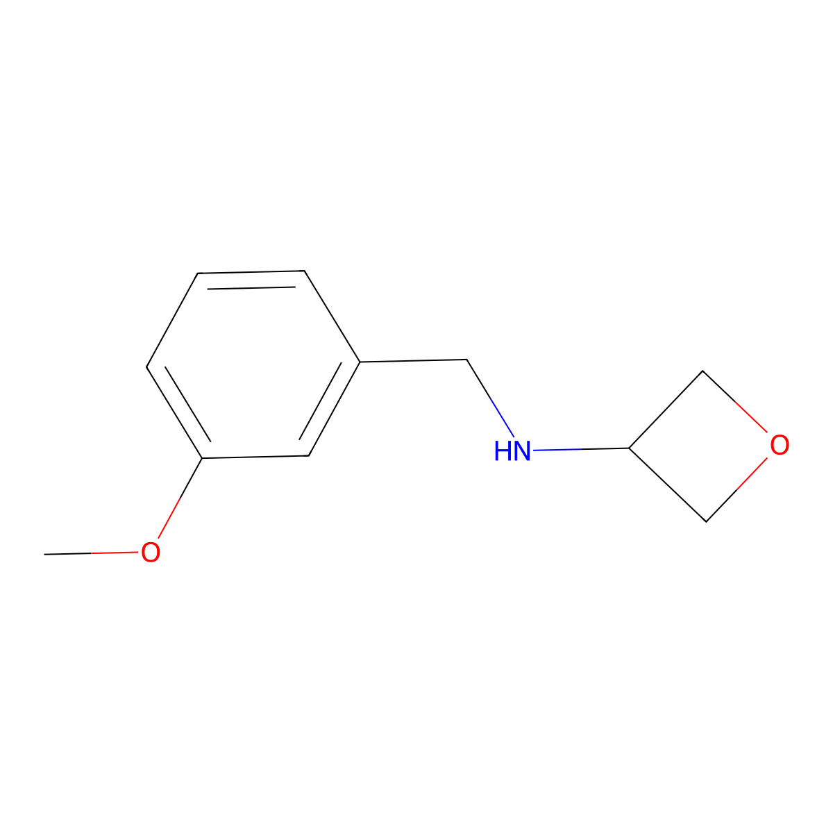 N-(3-Methoxybenzyl)oxetan-3-amine molecular structure, CAS 1343583-25-4