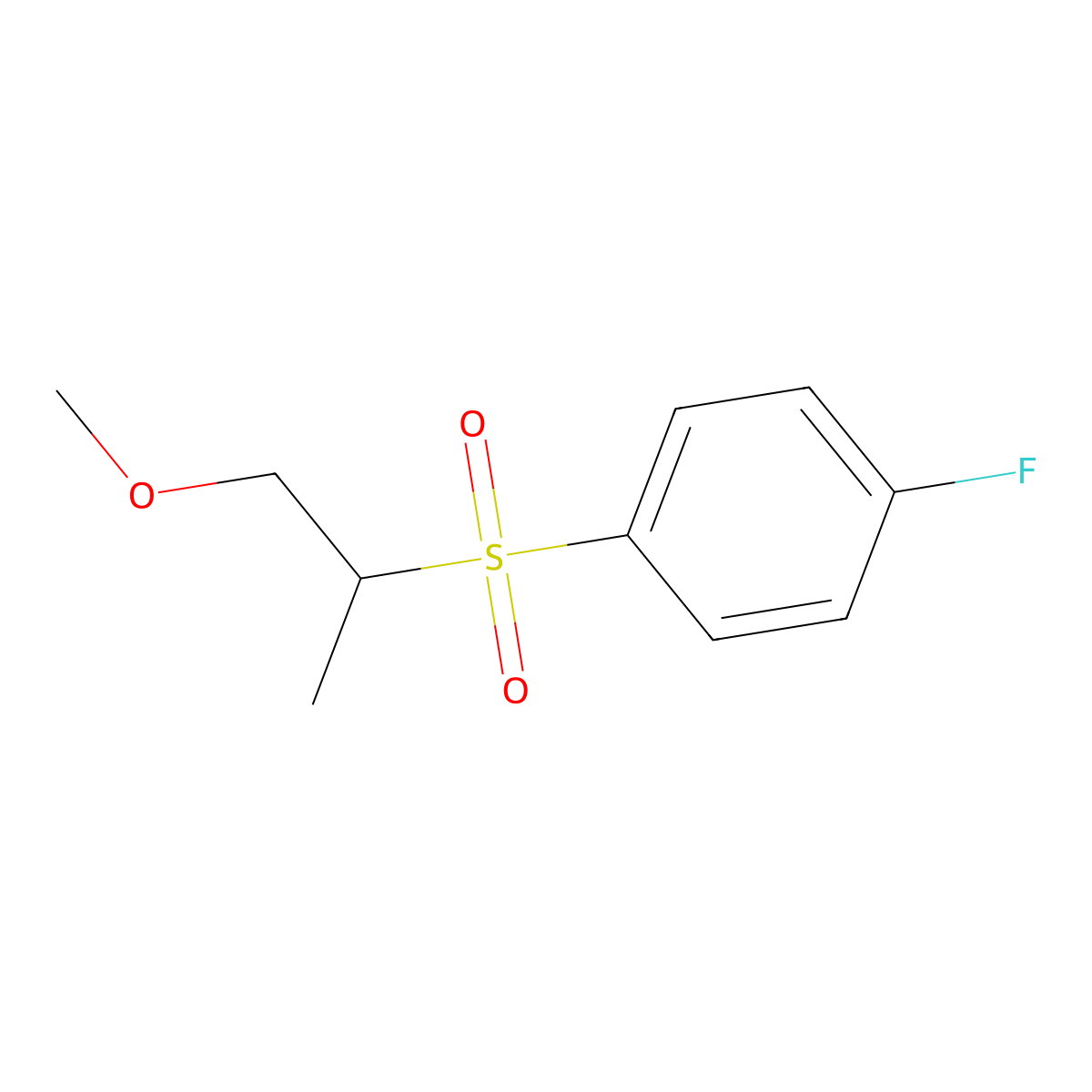 1-Fluoro-4-(1-methoxypropane-2-sulfonyl)benzene molecular structure, CAS 1343585-26-1