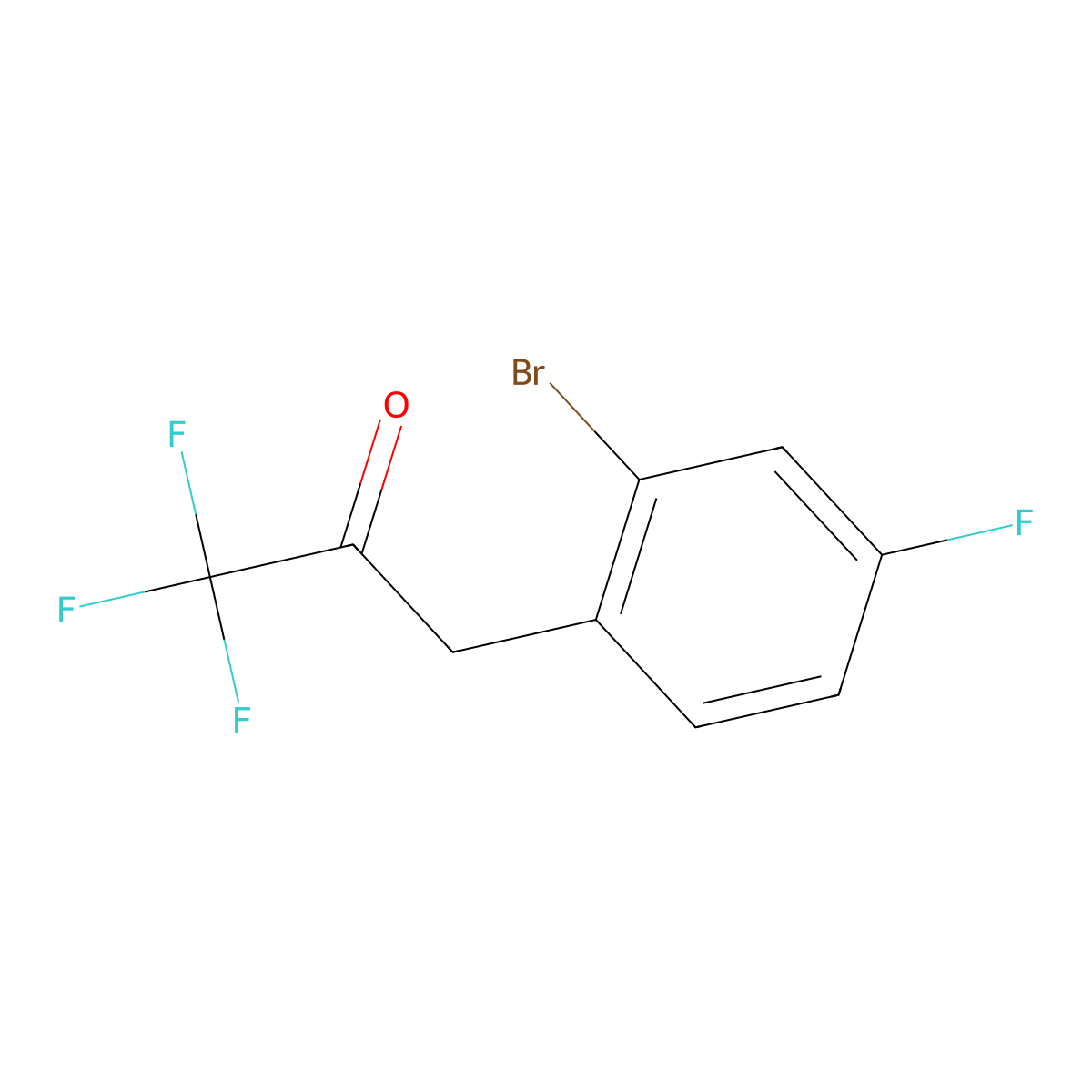 3-(2-Bromo-4-fluorophenyl)-1,1,1-trifluoropropan-2-one molecular structure, CAS 1343587-98-3