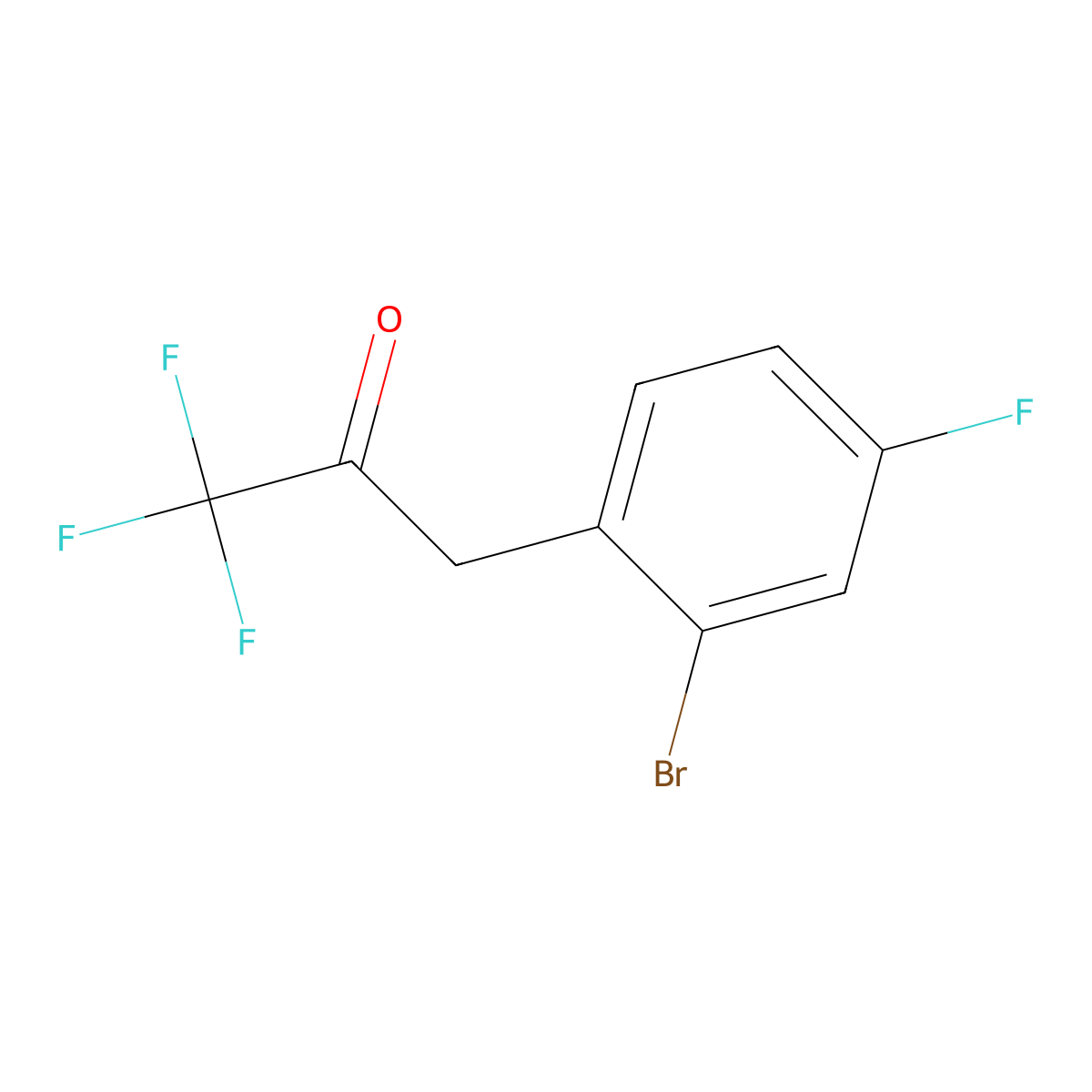 3-(2-Bromo-4-fluorophenyl)-1,1,1-trifluoropropan-2-one molecular structure, CAS 1343587-98-3