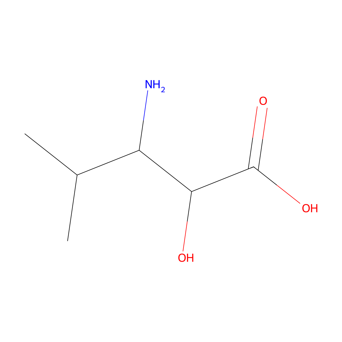 (2S,3S)-3-Amino-2-hydroxy-4-methylpentanoic acid molecular structure, CAS 134359-90-3