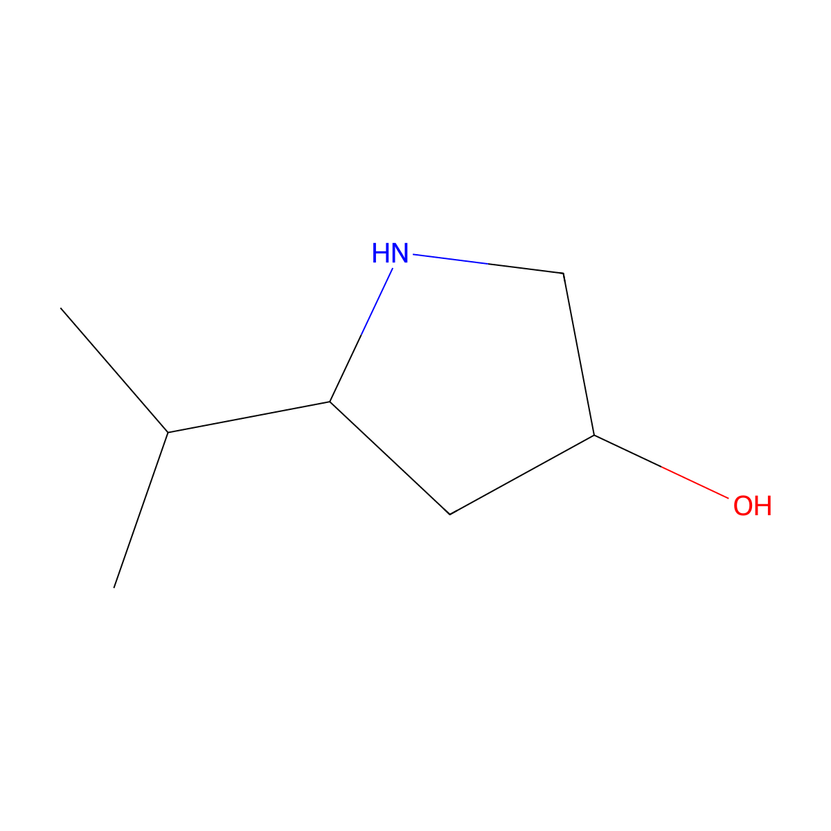 5-(Propan-2-yl)pyrrolidin-3-ol molecular structure, CAS 1343590-34-0