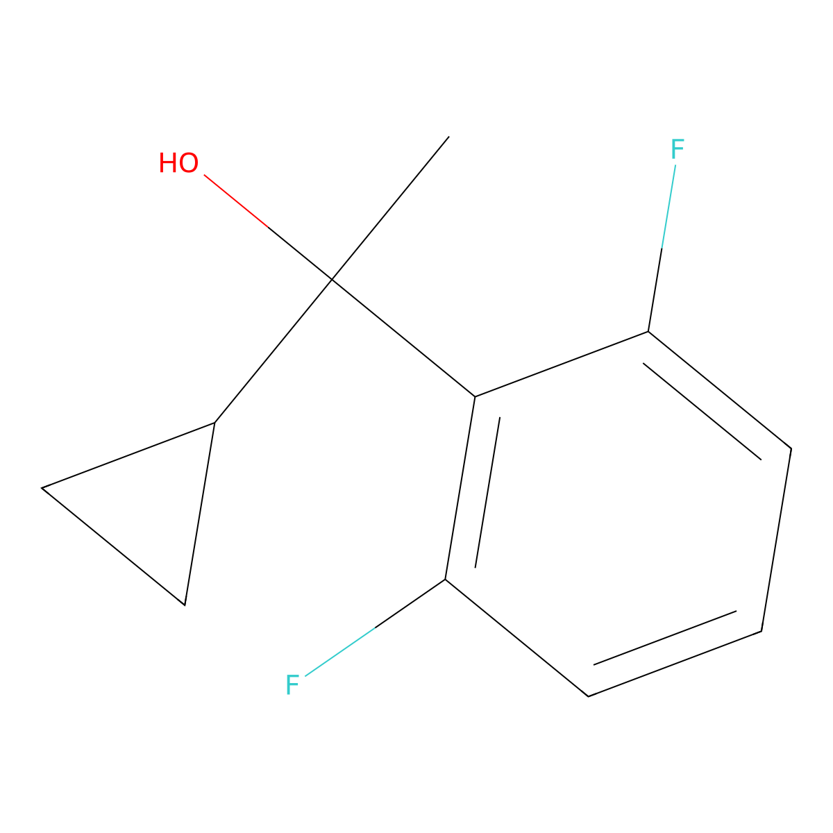 alpha-Cyclopropyl-2,6-difluoro-alpha-methylbenZenemethanol molecular structure, CAS 1343591-83-2