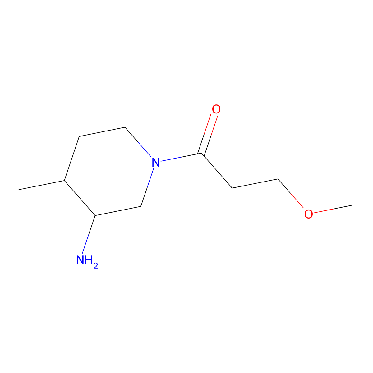 1-(3-Amino-4-methylpiperidin-1-yl)-3-methoxypropan-1-one molecular structure, CAS 1343592-12-0