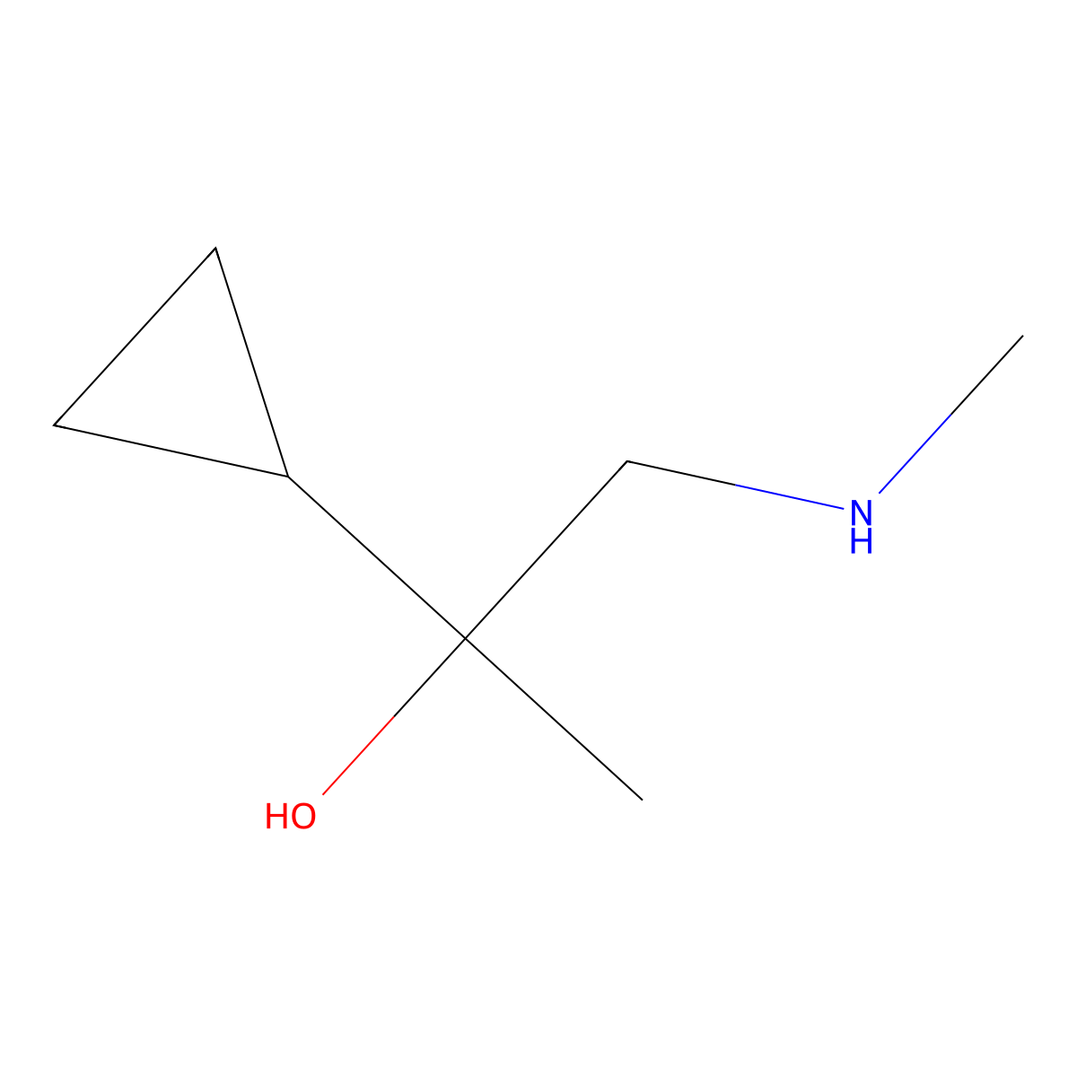 2-Cyclopropyl-1-(methylamino)propan-2-ol molecular structure, CAS 1343592-44-8