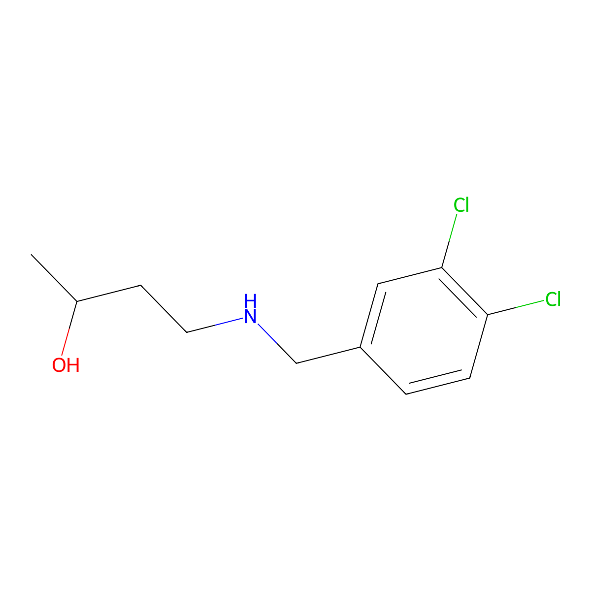 4-{[(3,4-Dichlorophenyl)methyl]amino}butan-2-ol molecular structure, CAS 1343592-49-3