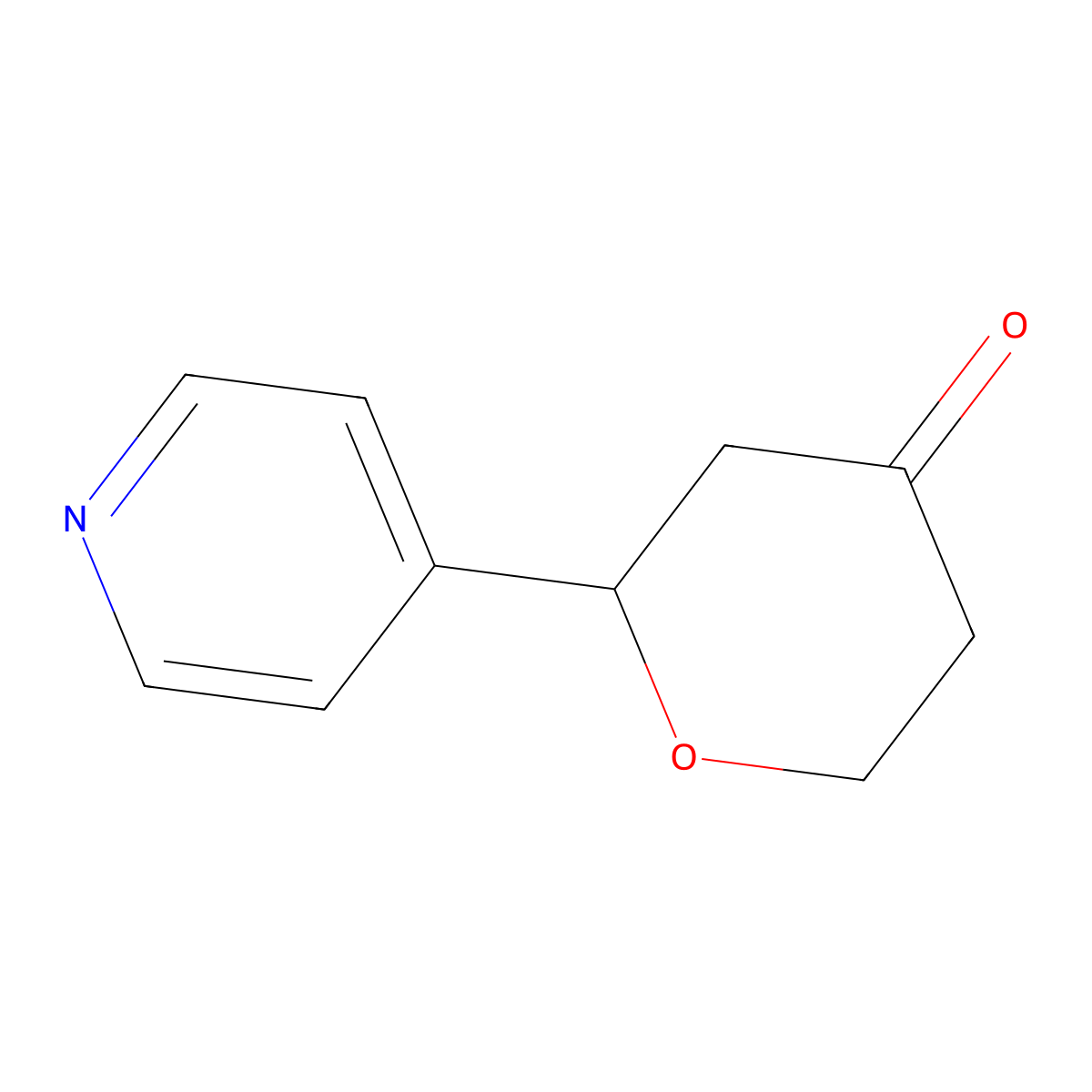 2-Pyridin-4-yloxan-4-one molecular structure, CAS 1343593-45-2