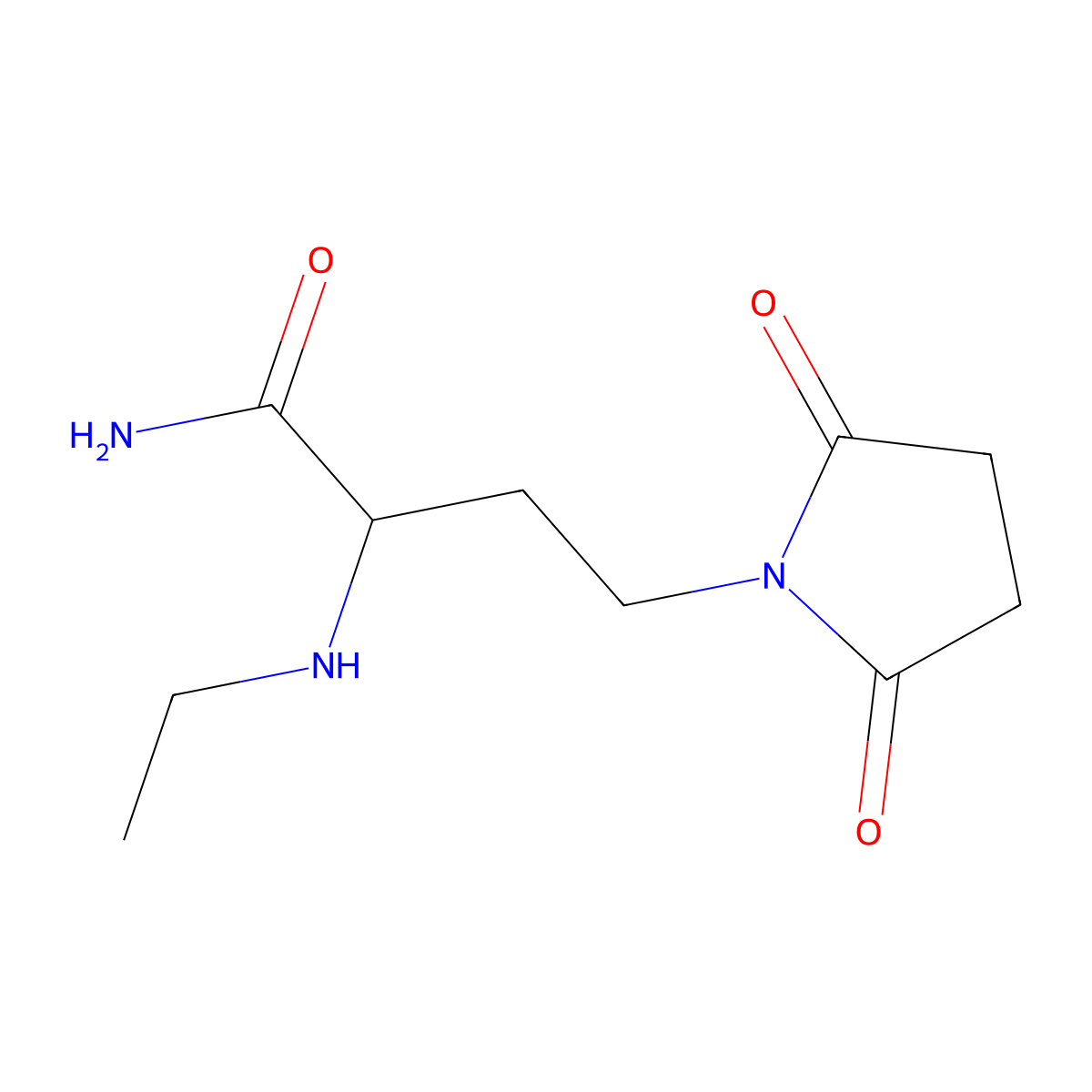 4-(2,5-Dioxopyrrolidin-1-yl)-2-(ethylamino)butanamide molecular structure, CAS 1343593-67-8