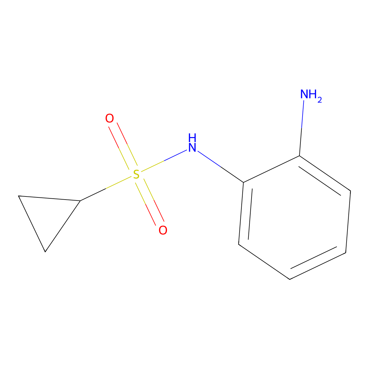 N-(2-aminophenyl)cyclopropanesulfonamide molecular structure, CAS 1343593-85-0