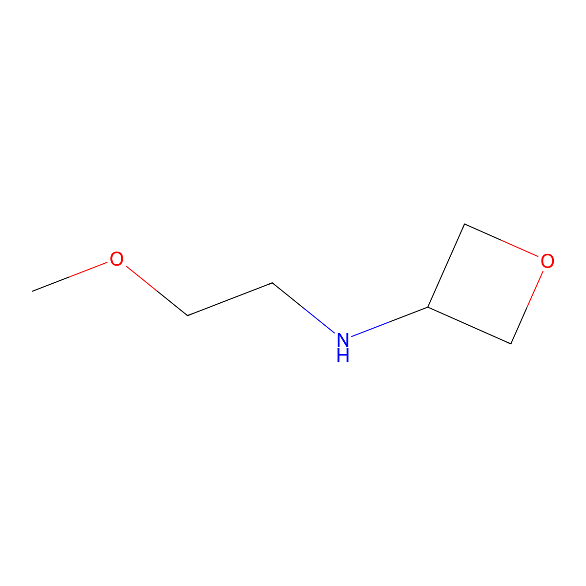N-(2-methoxyethyl)oxetan-3-amine molecular structure, CAS 1343596-83-7