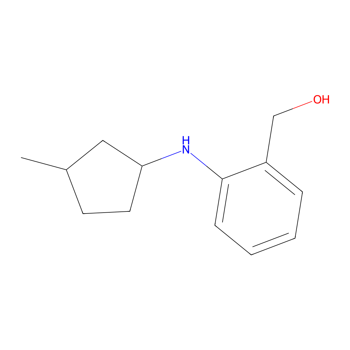 {2-[(3-Methylcyclopentyl)amino]phenyl}methanol molecular structure, CAS 1343599-27-8