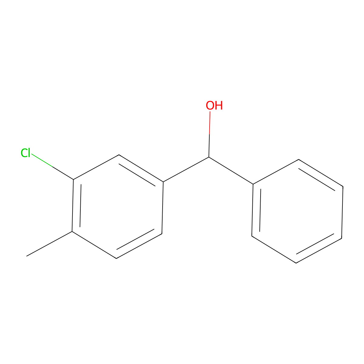 (3-Chloro-4-methylphenyl)(phenyl)methanol molecular structure, CAS 1343599-33-6