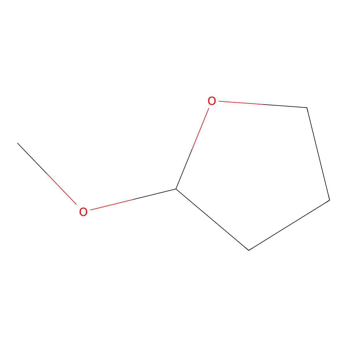 Tetrahydro-2-methoxyfuran molecular structure, CAS 13436-45-8