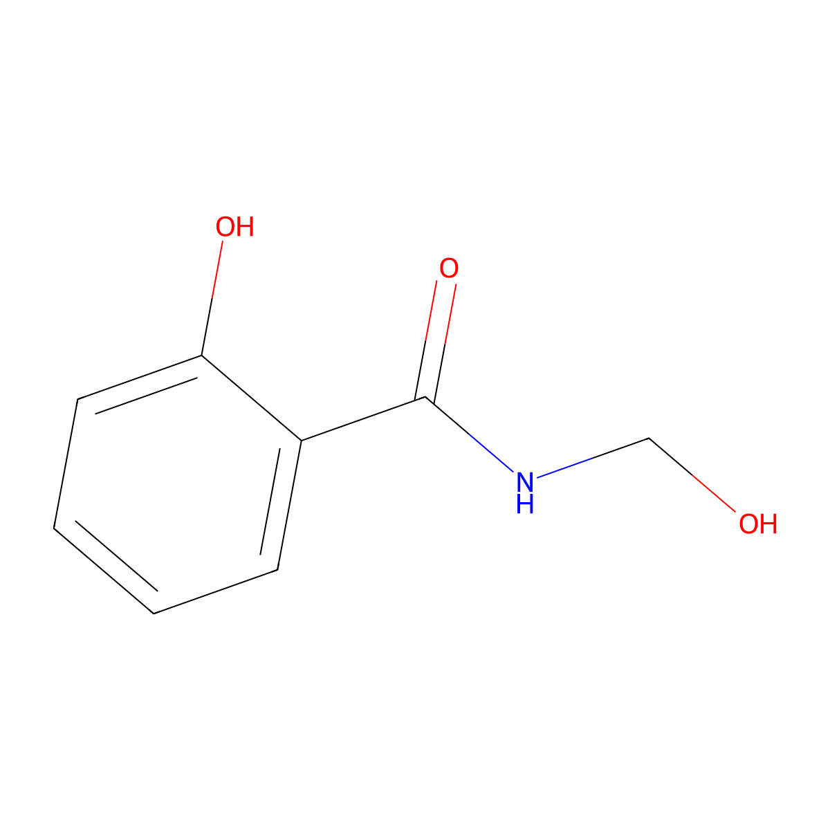 Methylol salicylamide molecular structure, CAS 13436-87-8