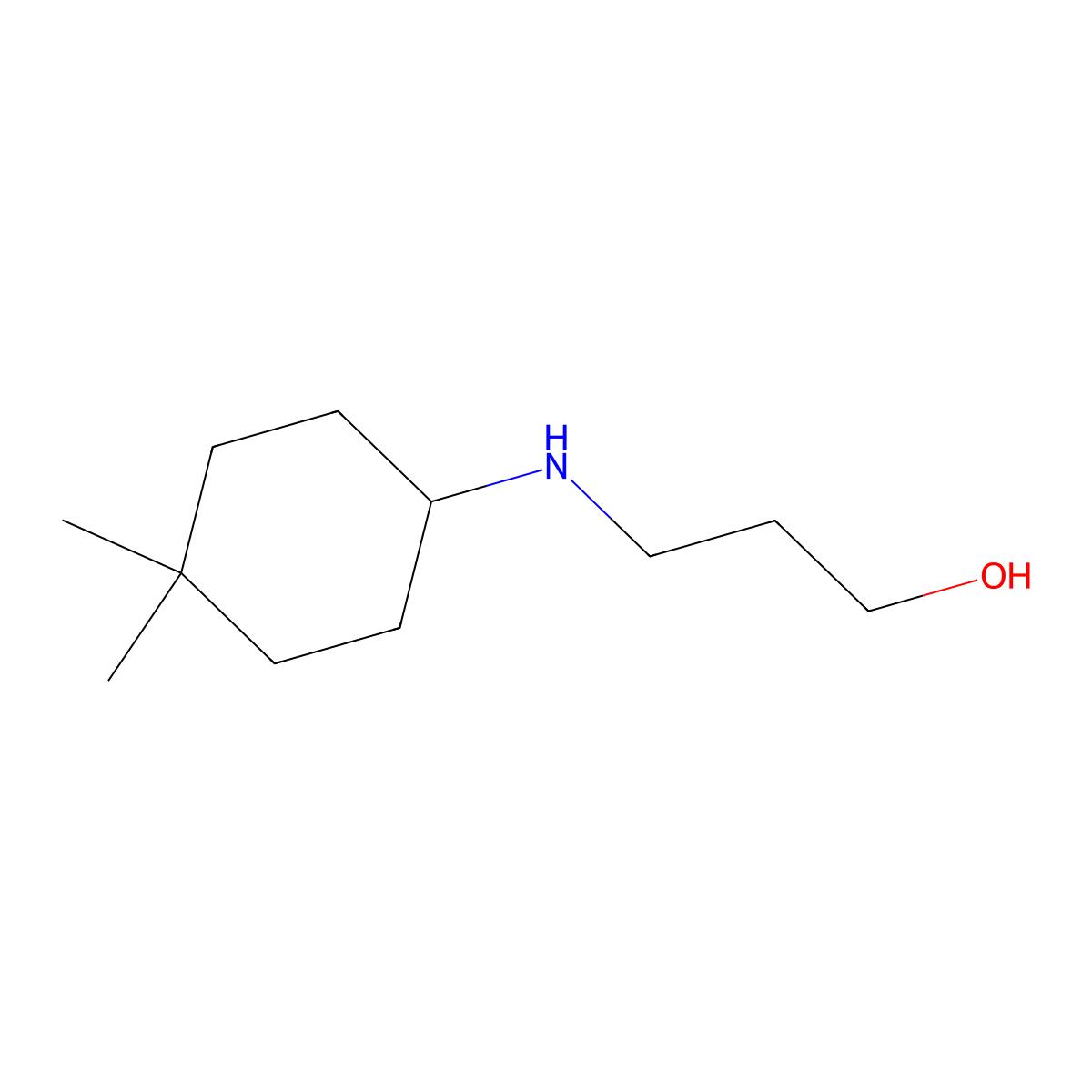 3-[(4,4-Dimethylcyclohexyl)amino]propan-1-ol molecular structure, CAS 1343600-10-1