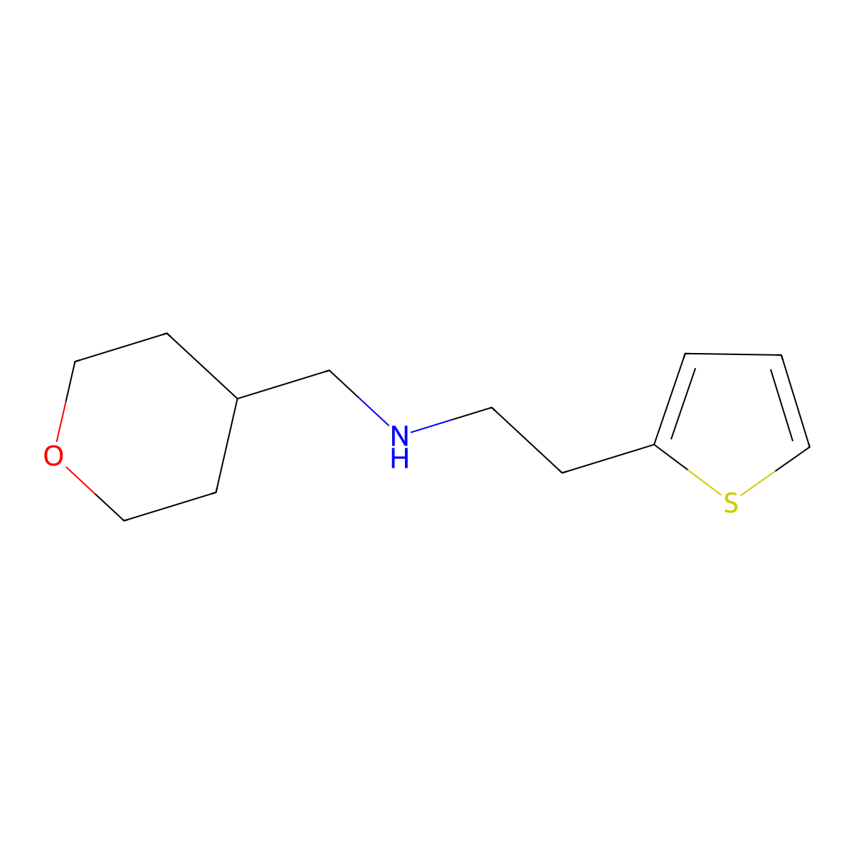 [(Oxan-4-yl)methyl][2-(thiophen-2-yl)ethyl]amine molecular structure, CAS 1343600-33-8