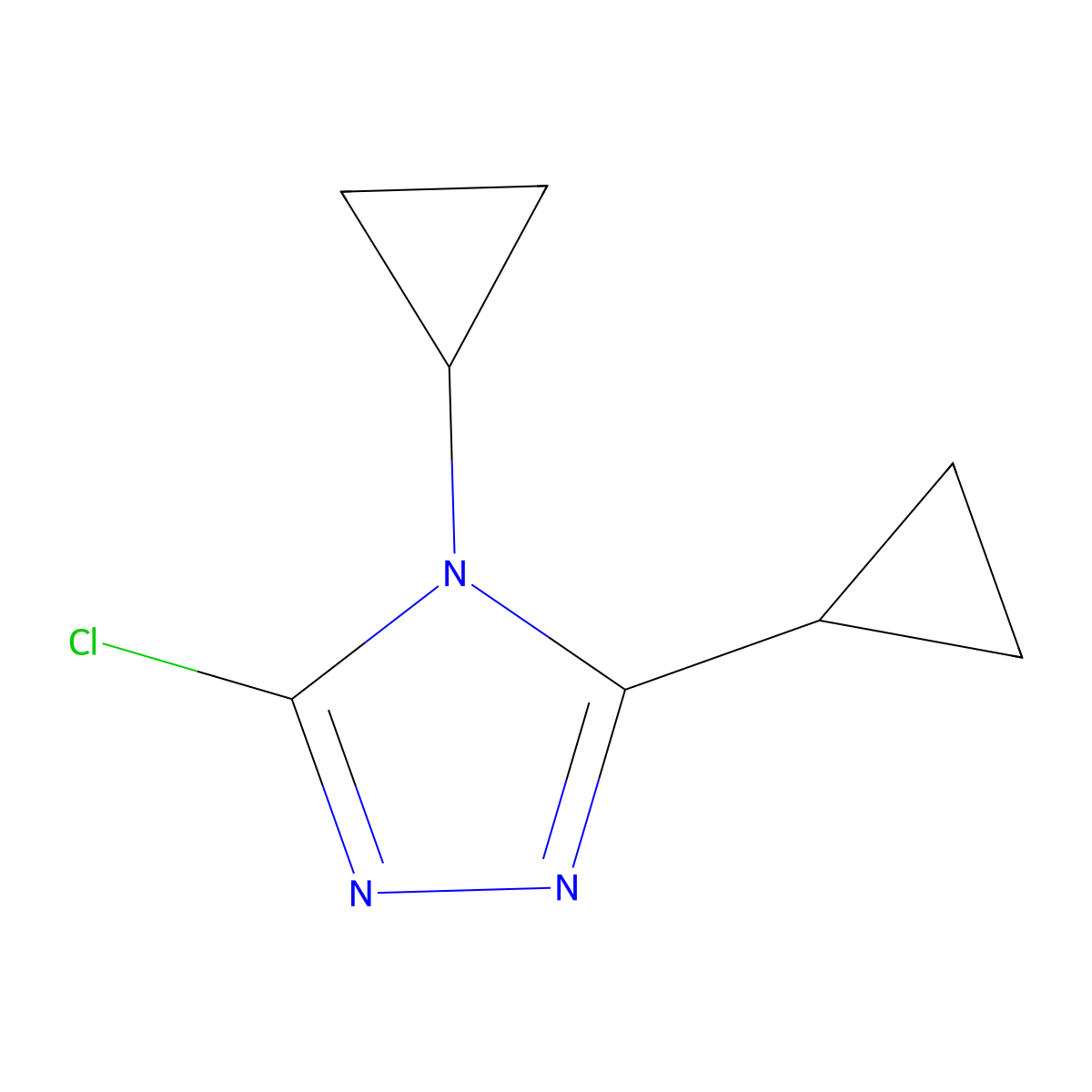3-Chloro-4,5-dicyclopropyl-4h-1,2,4-triazole molecular structure, CAS 1343603-32-6