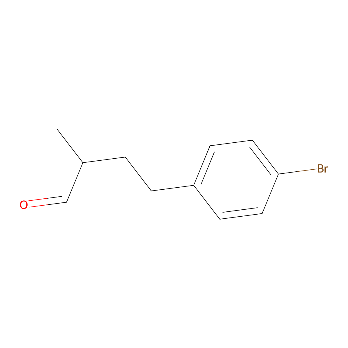 4-(4-Bromophenyl)-2-methylbutanal molecular structure, CAS 1343606-15-4