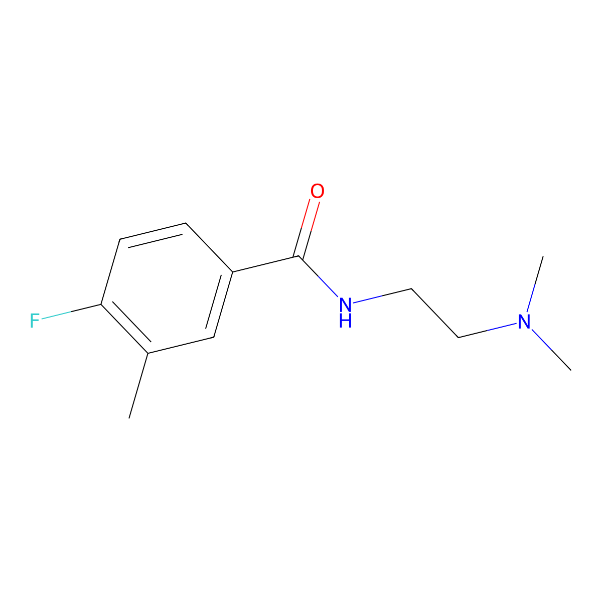N-[2-(dimethylamino)ethyl]-4-fluoro-3-methylbenzamide molecular structure, CAS 1343607-64-6