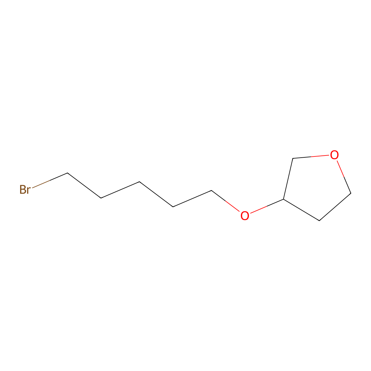 3-[(5-Bromopentyl)oxy]oxolane molecular structure, CAS 1343609-22-2