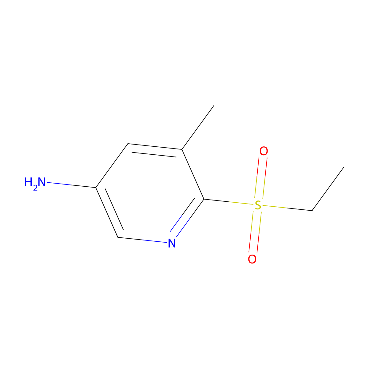 6-(Ethanesulfonyl)-5-methylpyridin-3-amine molecular structure, CAS 1343610-10-5