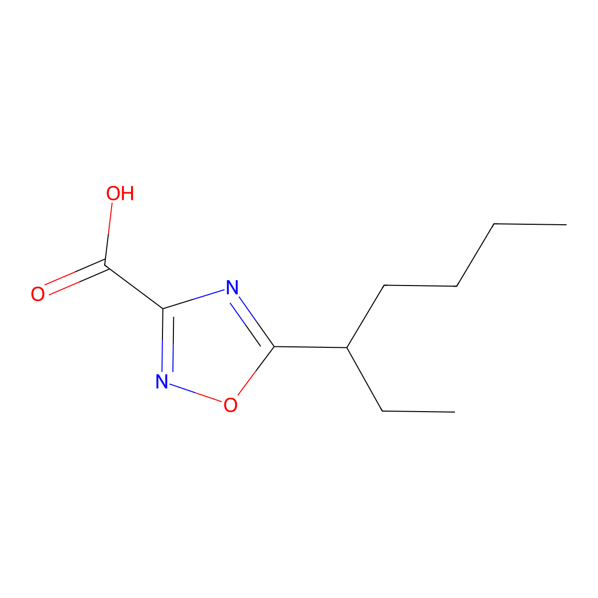 5-(Heptan-3-yl)-1,2,4-oxadiazole-3-carboxylic acid molecular structure, CAS 1343610-62-7