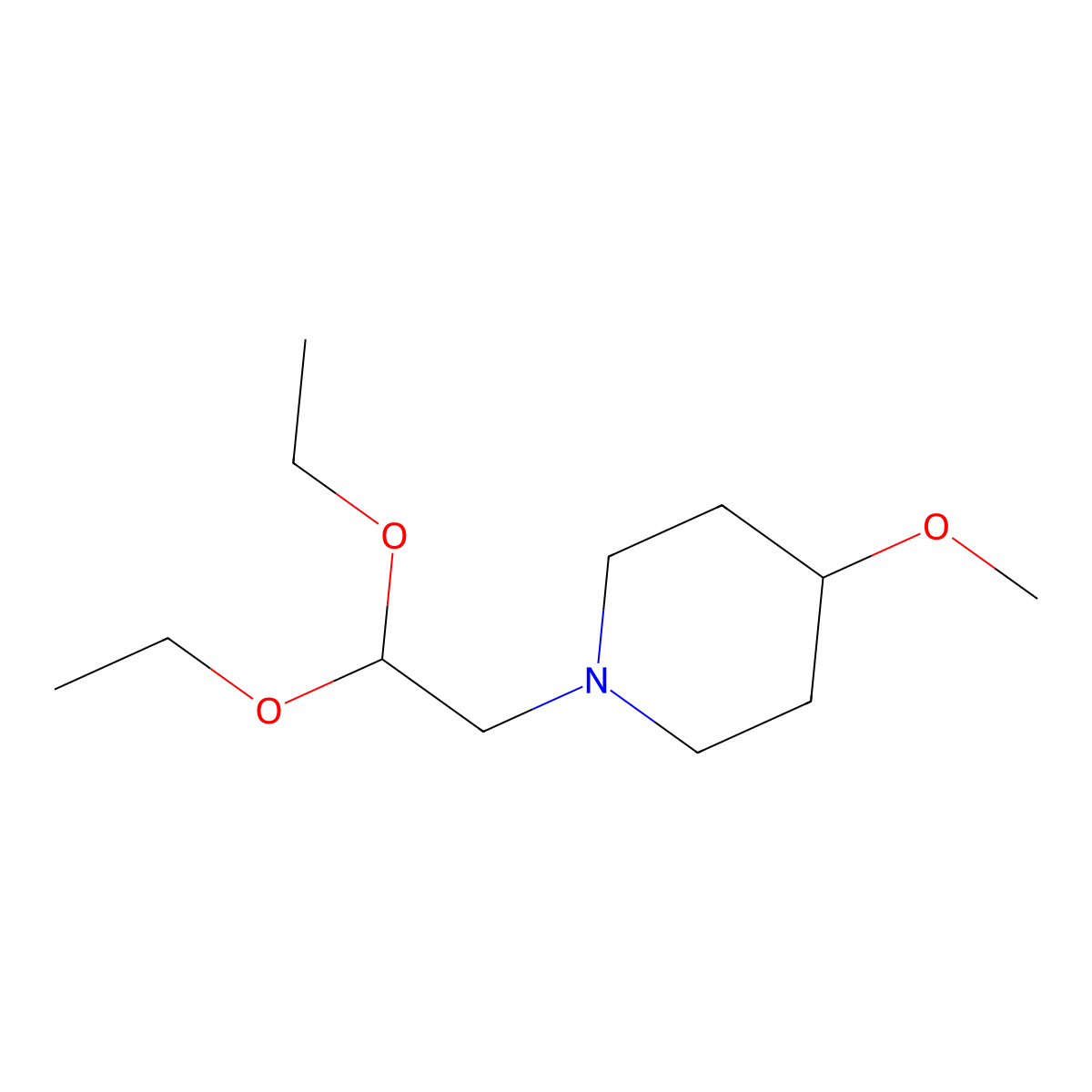 1-(2,2-Diethoxyethyl)-4-methoxypiperidine molecular structure, CAS 1343614-00-5