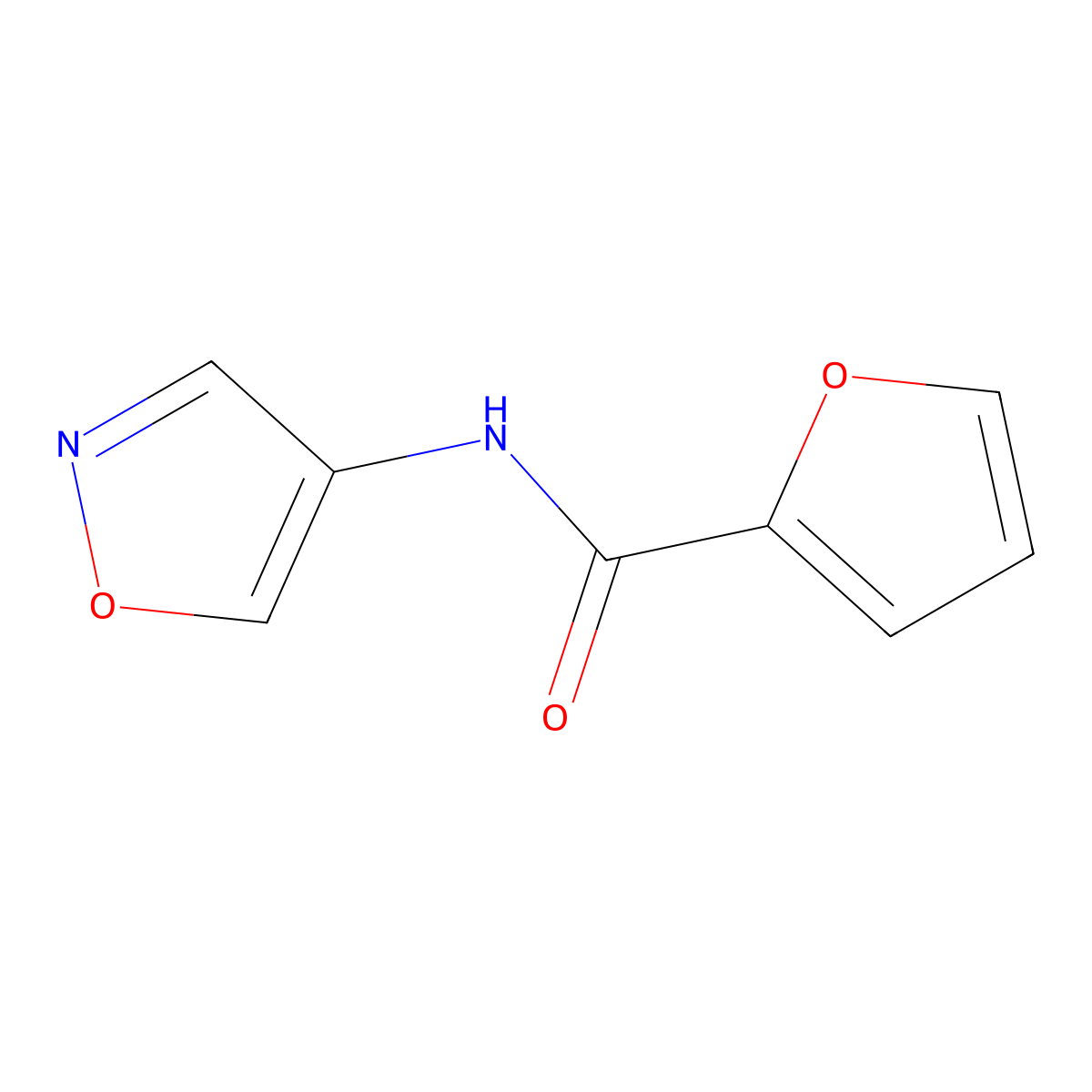 N-(1,2-oxazol-4-yl)furan-2-carboxamide molecular structure, CAS 1343614-10-7