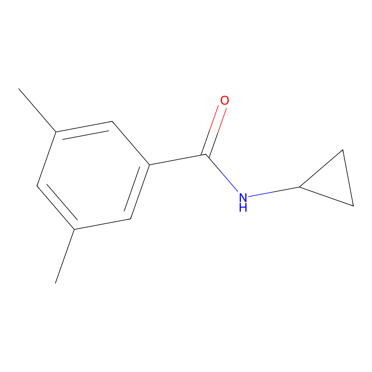 N-cyclopropyl-3,5-dimethylbenzamide molecular structure, CAS 1343615-30-4