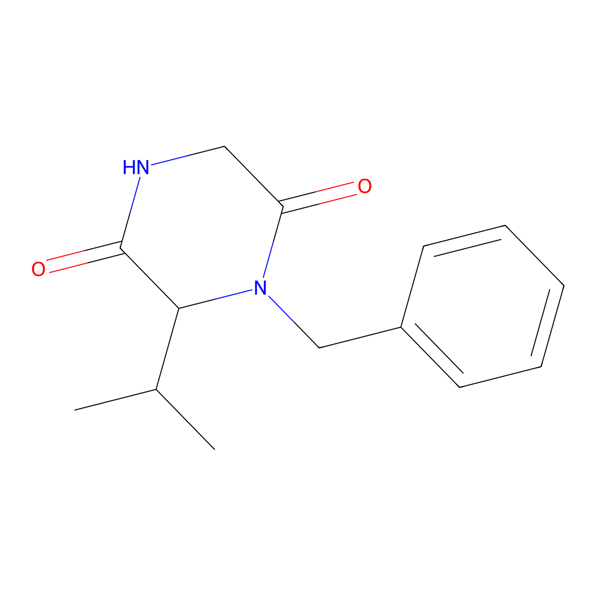 1-Benzyl-6-isopropylpiperazine-2,5-dione molecular structure, CAS 1343616-04-5