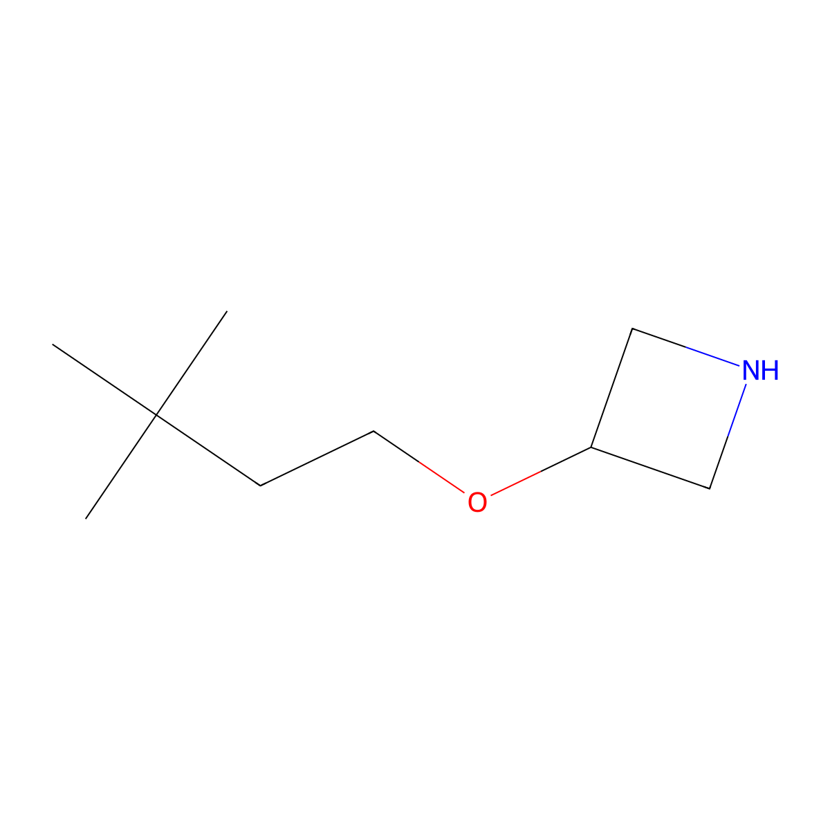 3-(3,3-Dimethylbutoxy)azetidine molecular structure, CAS 1343616-49-8