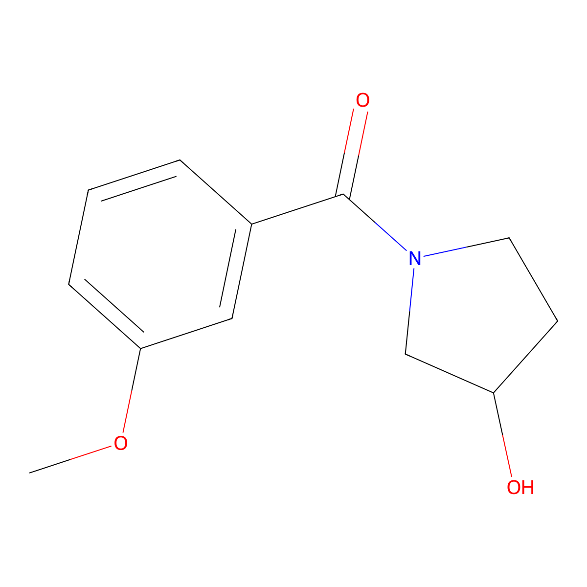 1-(3-Methoxybenzoyl)pyrrolidin-3-ol molecular structure, CAS 1343616-64-7