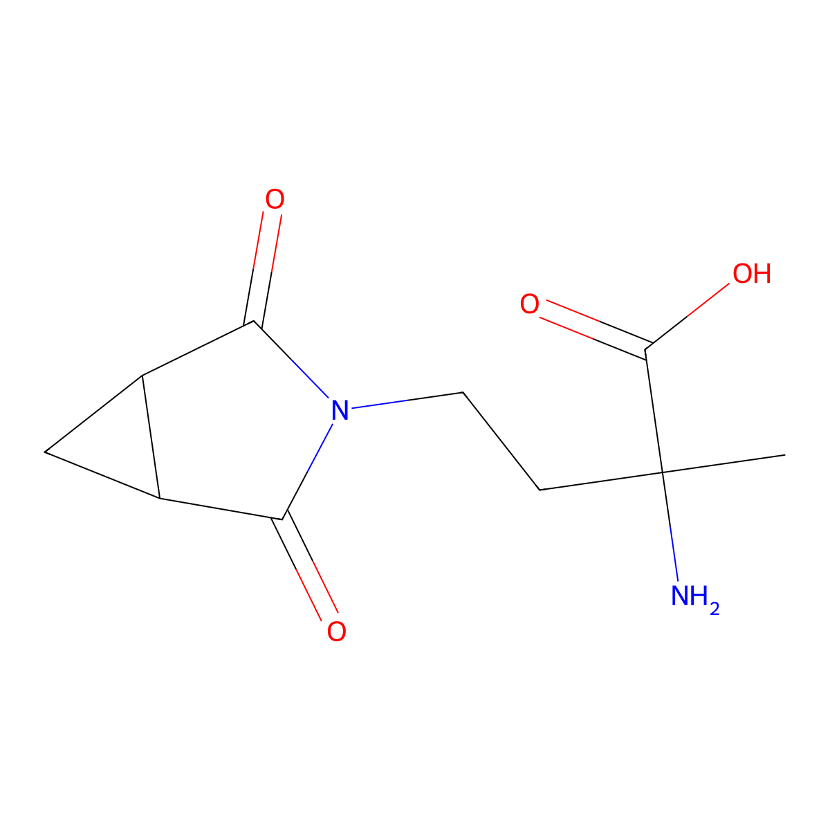 2-Amino-4-(2,4-dioxo-3-azabicyclo[3.1.0]hexan-3-yl)-2-methylbutanoic acid molecular structure, CAS 1343616-76-1