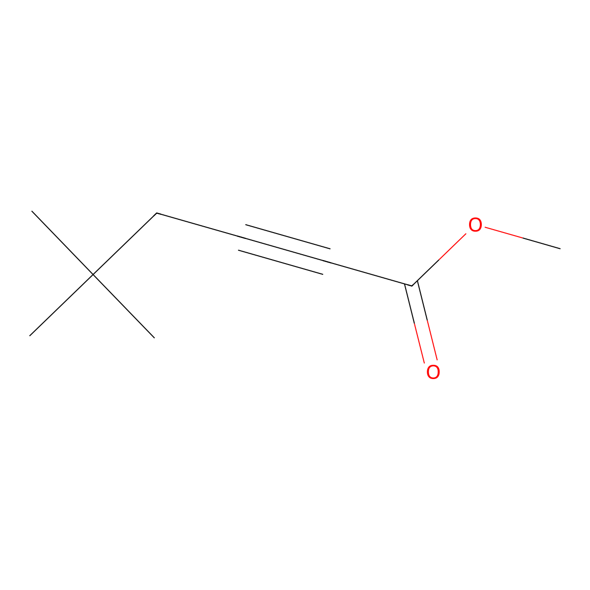 Methyl 5,5-dimethylhex-2-ynoate molecular structure, CAS 1343618-76-7
