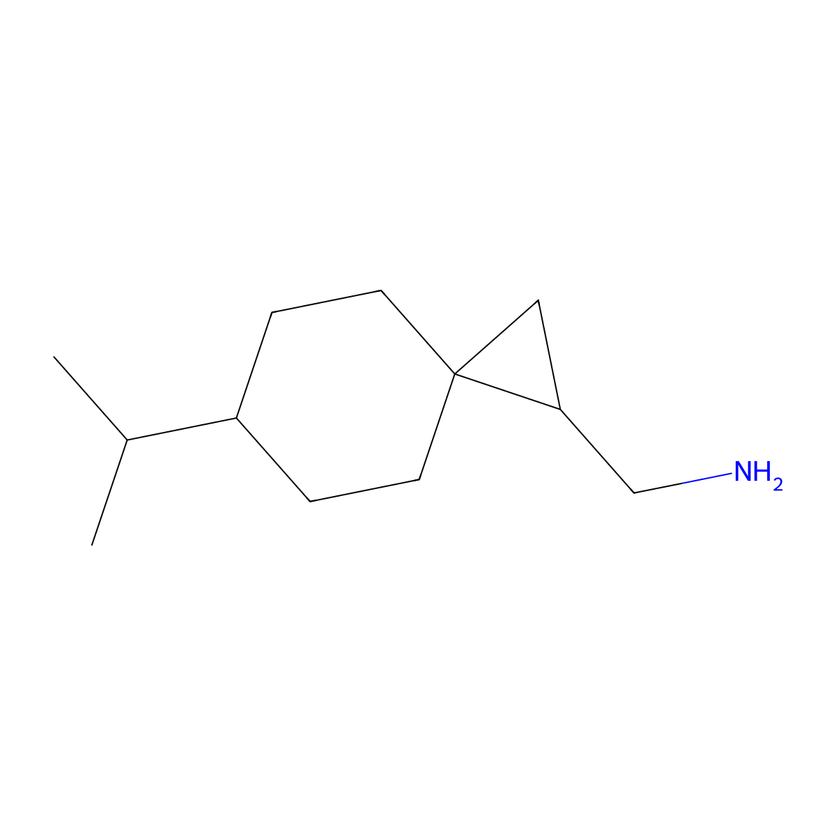 [6-(Propan-2-yl)spiro[2.5]octan-1-yl]methanamine molecular structure, CAS 1343619-11-3