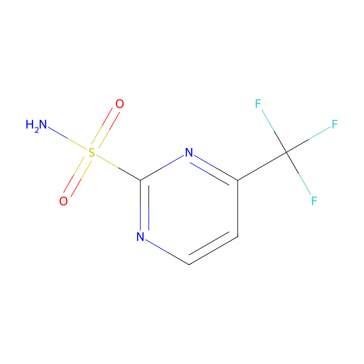 4-(Trifluoromethyl)pyrimidine-2-sulfonamide molecular structure, CAS 1343621-53-3