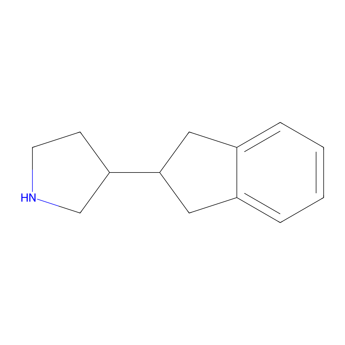 3-(2,3-dihydro-1H-inden-2-yl)pyrrolidine molecular structure, CAS 1343623-42-6