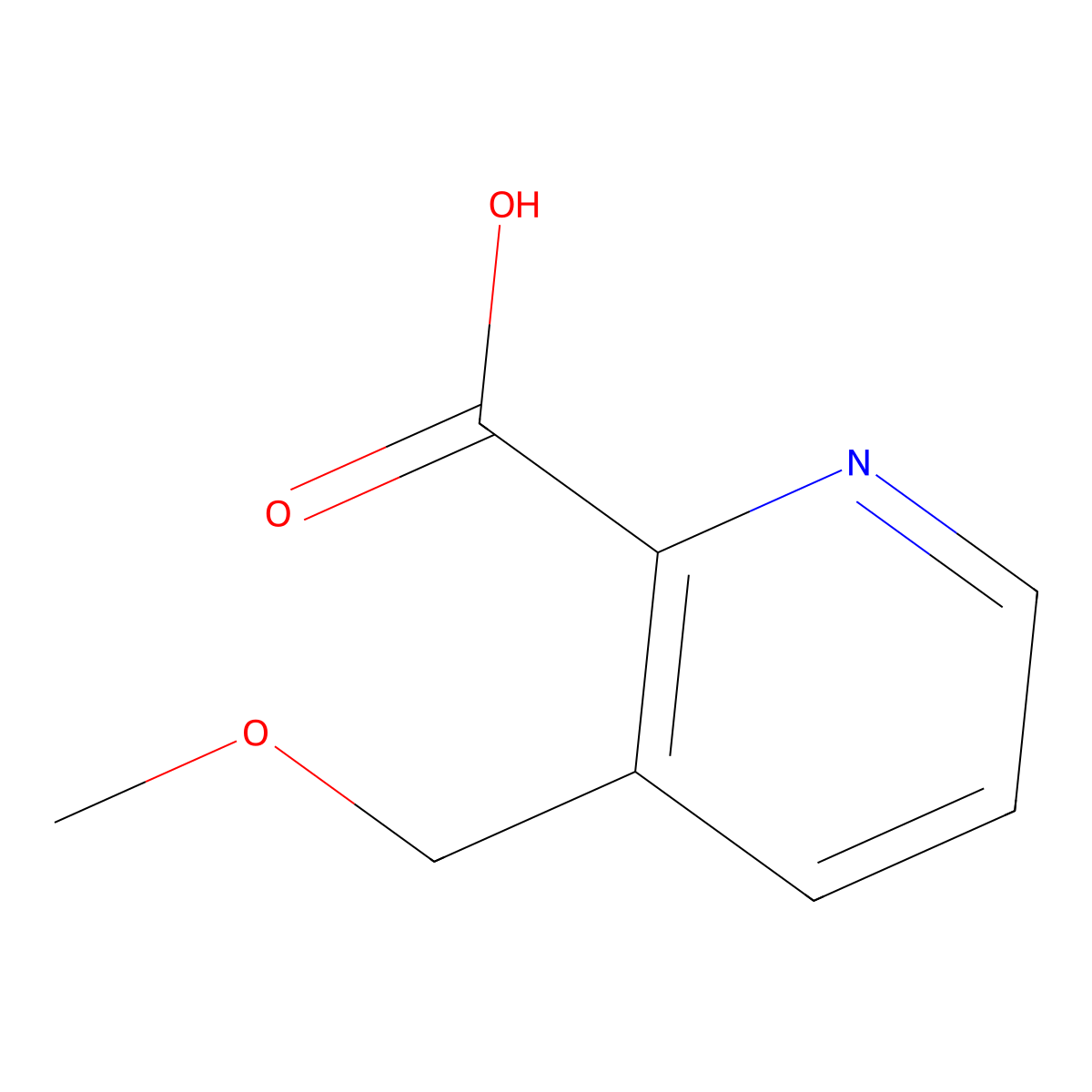 3-(Methoxymethyl)pyridine-2-carboxylic acid molecular structure, CAS 1343623-74-4