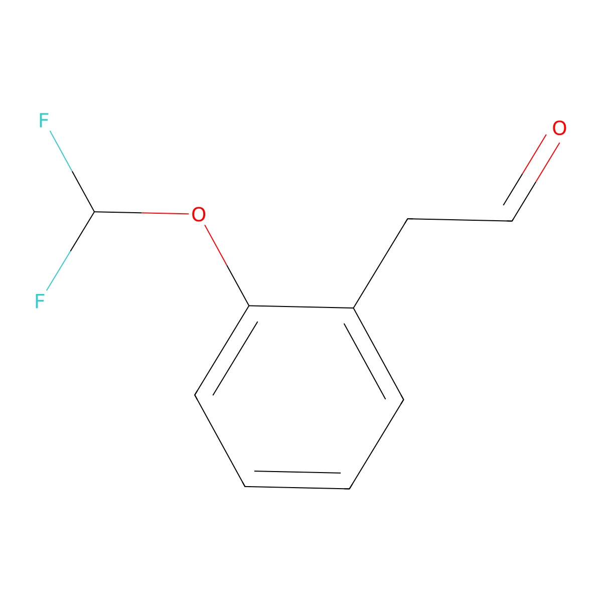 2-[2-(Difluoromethoxy)phenyl]acetaldehyde molecular structure, CAS 1343623-94-8