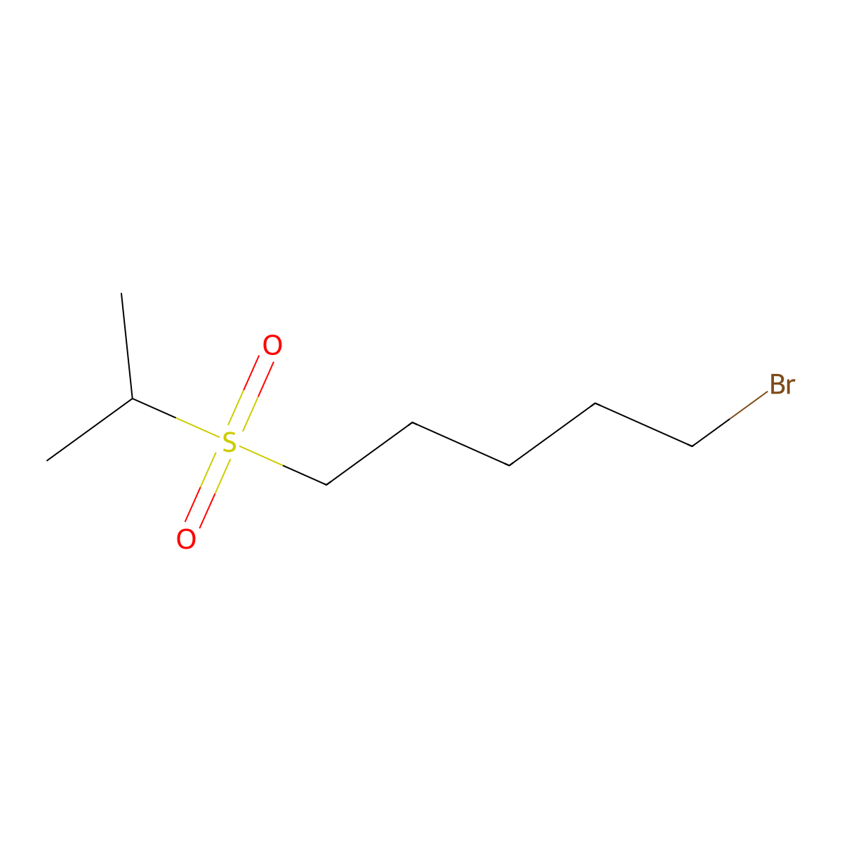 1-Bromo-5-(isopropylsulfonyl)pentane molecular structure, CAS 1343624-36-1