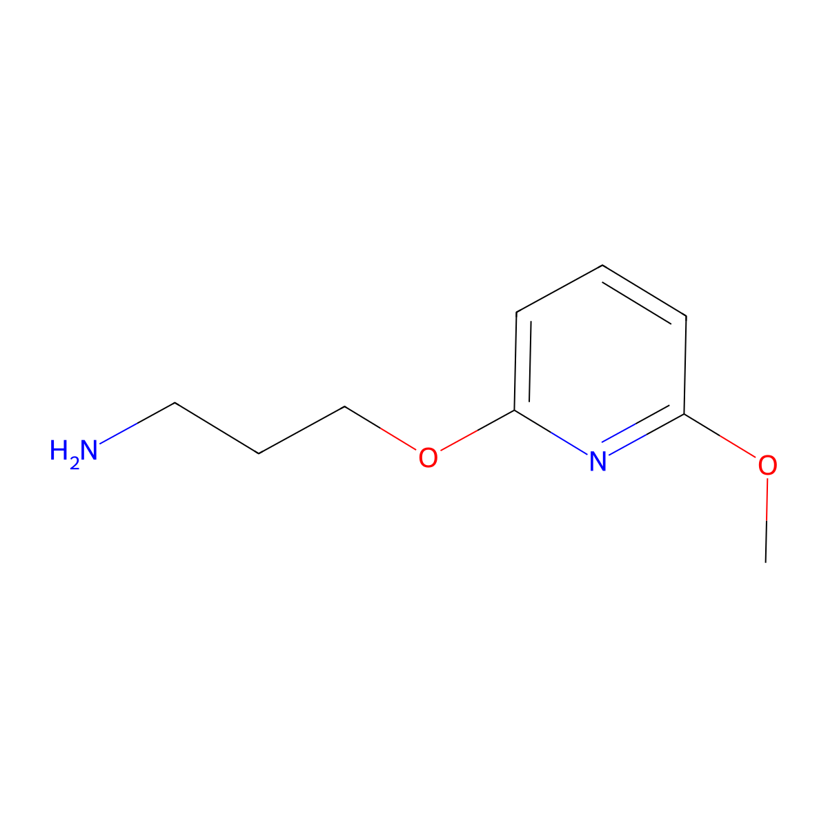 3-((6-Methoxypyridin-2-yl)oxy)propan-1-amine molecular structure, CAS 1343624-67-8