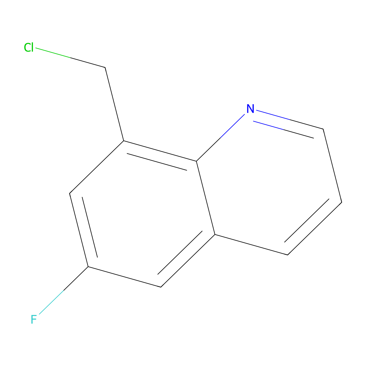 8-(Chloromethyl)-6-fluoroquinoline molecular structure, CAS 1343626-64-1